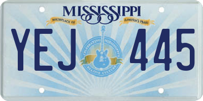 MS license plate YEJ445