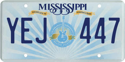 MS license plate YEJ447