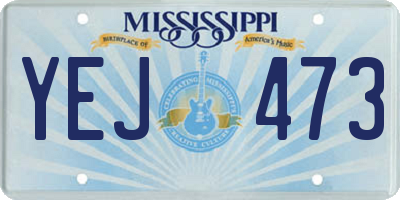 MS license plate YEJ473