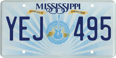 MS license plate YEJ495
