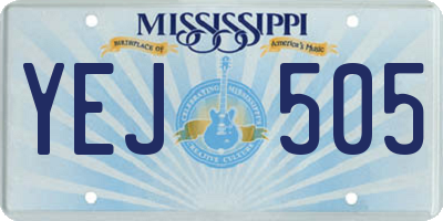 MS license plate YEJ505