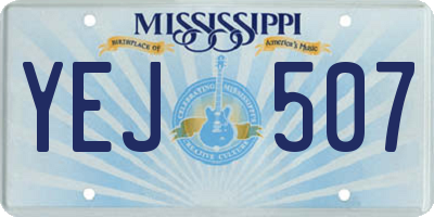 MS license plate YEJ507