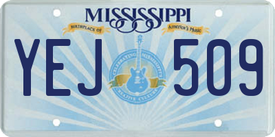 MS license plate YEJ509