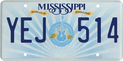 MS license plate YEJ514