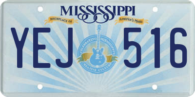 MS license plate YEJ516