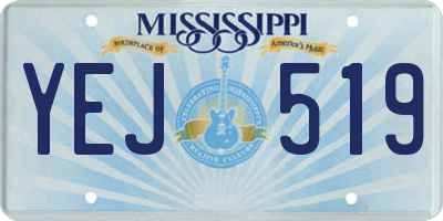 MS license plate YEJ519