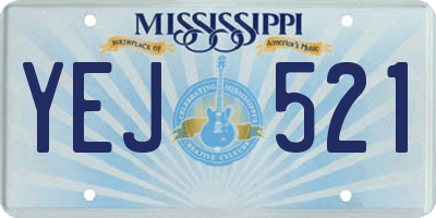 MS license plate YEJ521