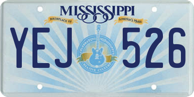 MS license plate YEJ526