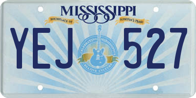 MS license plate YEJ527
