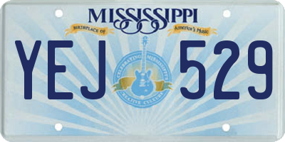 MS license plate YEJ529