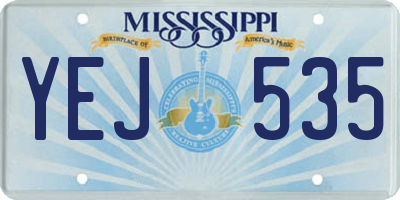 MS license plate YEJ535