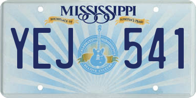 MS license plate YEJ541