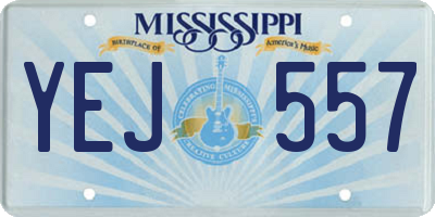MS license plate YEJ557