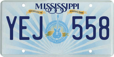 MS license plate YEJ558