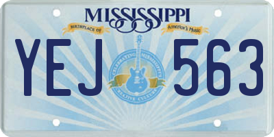 MS license plate YEJ563