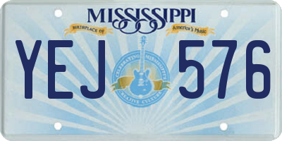 MS license plate YEJ576