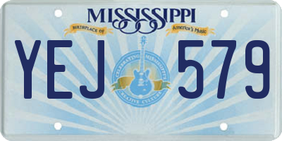 MS license plate YEJ579