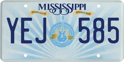 MS license plate YEJ585