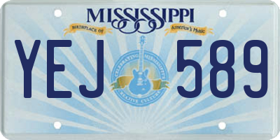 MS license plate YEJ589