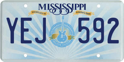 MS license plate YEJ592