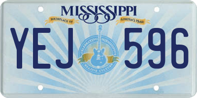 MS license plate YEJ596