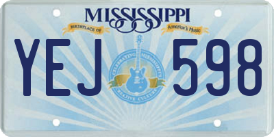 MS license plate YEJ598