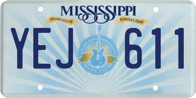 MS license plate YEJ611