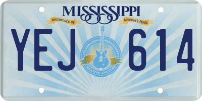 MS license plate YEJ614