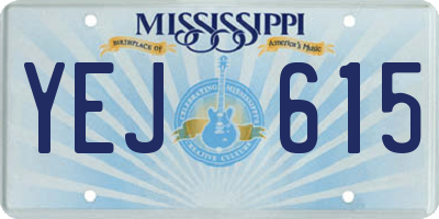 MS license plate YEJ615
