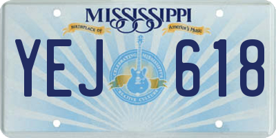 MS license plate YEJ618
