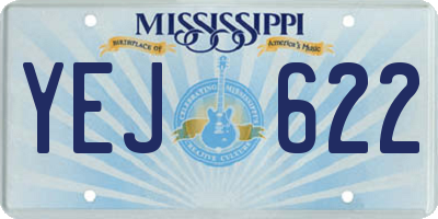 MS license plate YEJ622