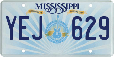 MS license plate YEJ629