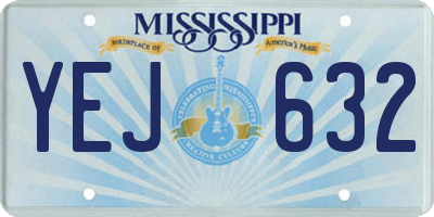 MS license plate YEJ632