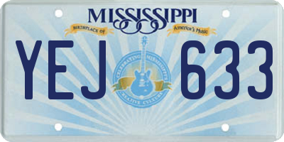 MS license plate YEJ633