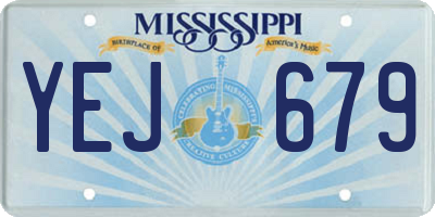 MS license plate YEJ679