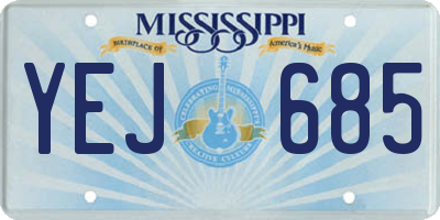 MS license plate YEJ685