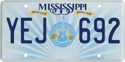MS license plate YEJ692