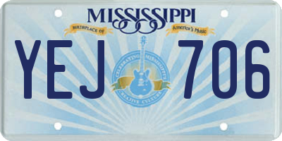 MS license plate YEJ706