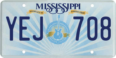 MS license plate YEJ708