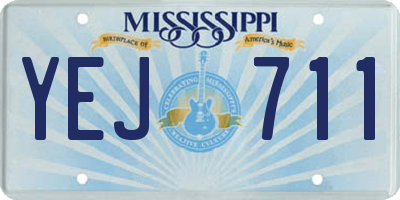 MS license plate YEJ711