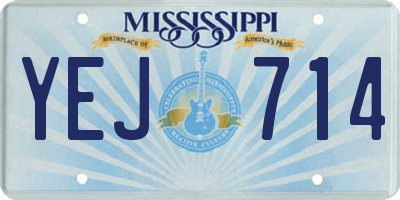 MS license plate YEJ714