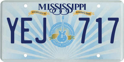 MS license plate YEJ717