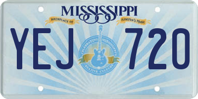MS license plate YEJ720