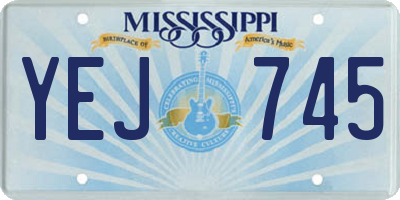 MS license plate YEJ745