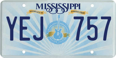 MS license plate YEJ757