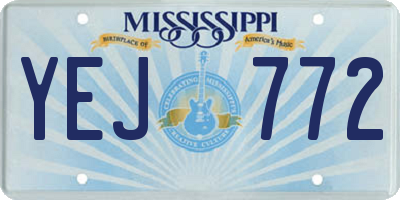 MS license plate YEJ772