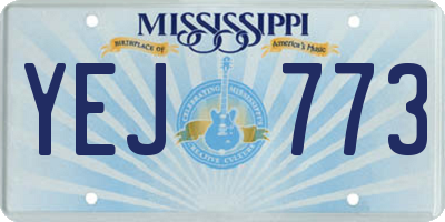 MS license plate YEJ773