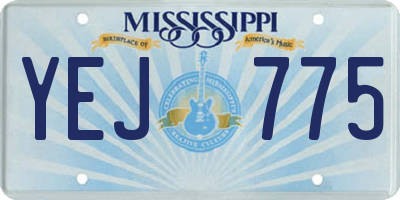 MS license plate YEJ775