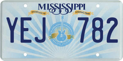 MS license plate YEJ782
