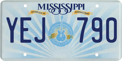 MS license plate YEJ790